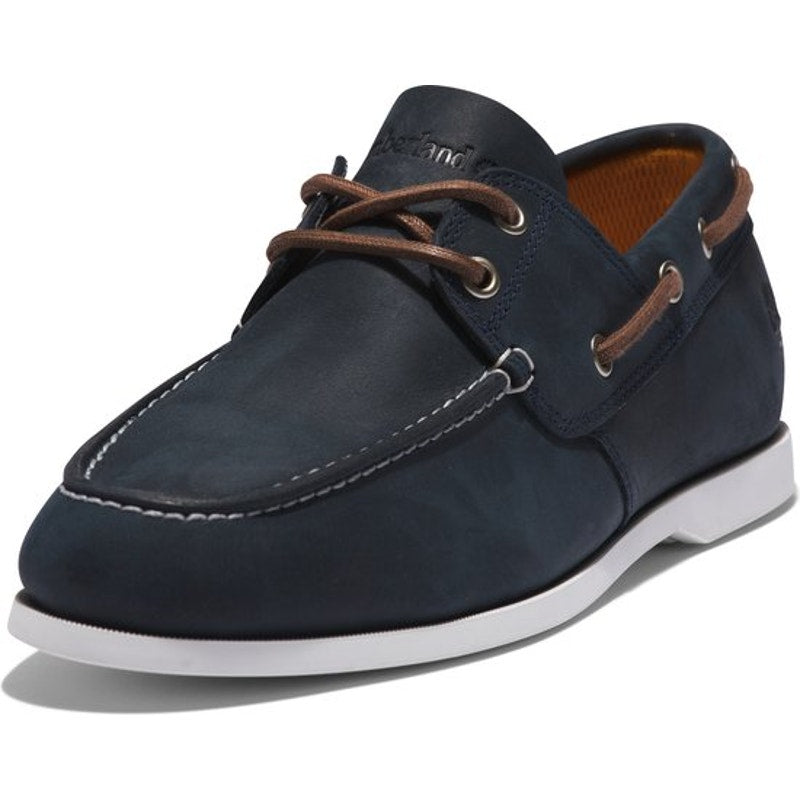 TIMBERLAND MEN'S 12 WIDE NAVY BLUE CEDAR BAY BOAT SHOE TB0A28BM019