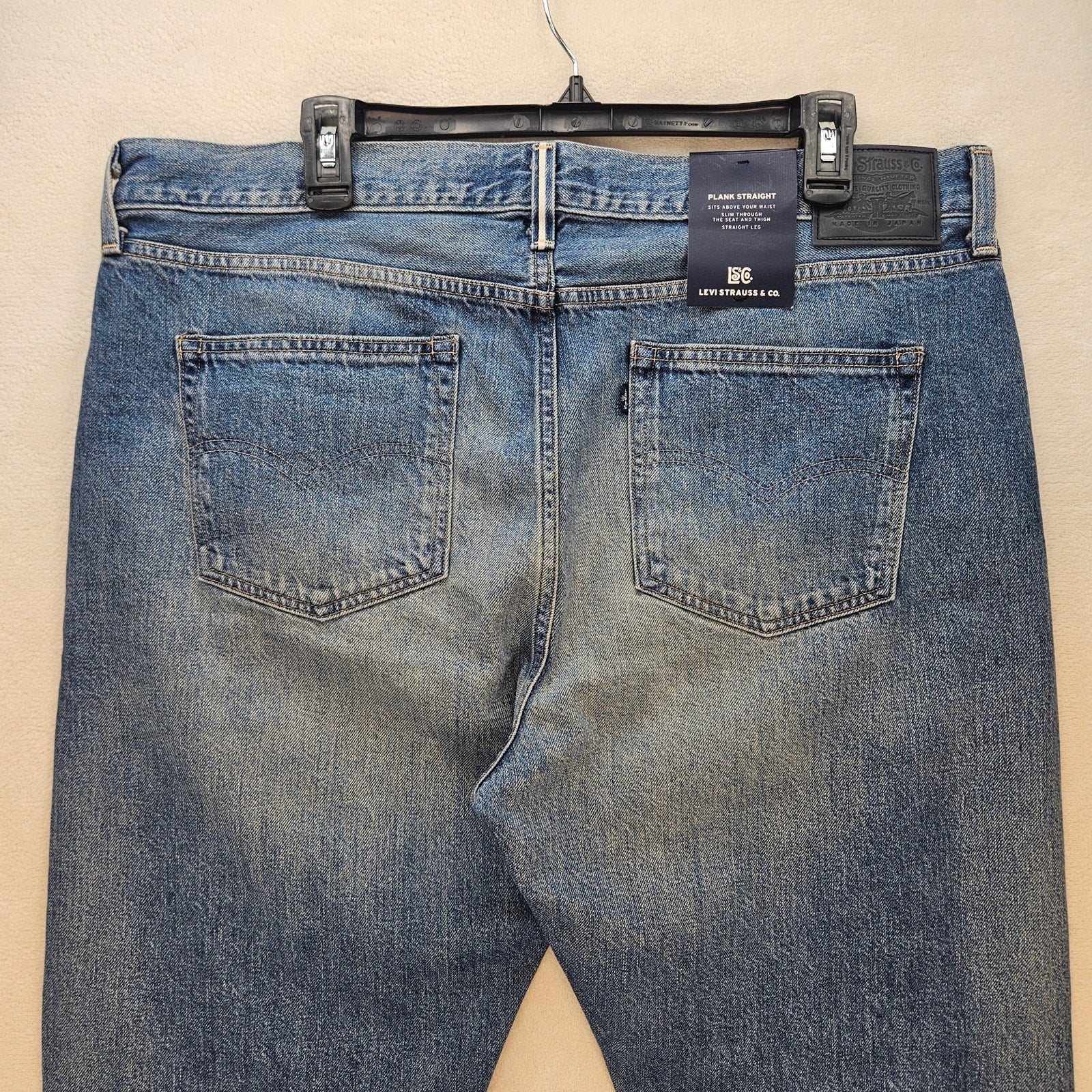 LEVIS WOMEN'S 34X32 JAPANESE MADE SELVEDGE PLANK STRAIGHT FIT NWT