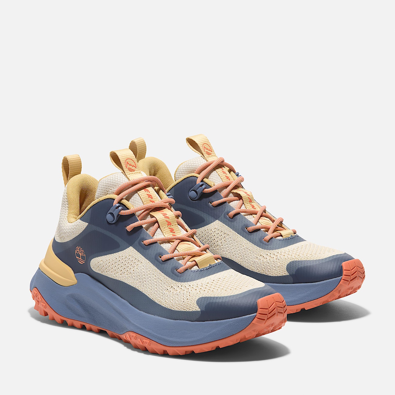 TIMBERLAND WOMEN'S 5.5 MOTION ACCESS LOW LACE UP SNEAKER NATURAL KNIT BLUE NIB