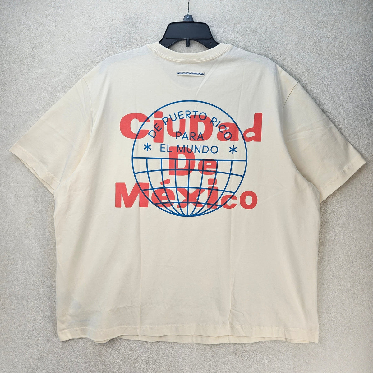 ADIDAS ORIGINAL X BAD BUNNY XLARGE HEAVY OVERSIZED CIUDAD DE MEXICO CREAM KX4478