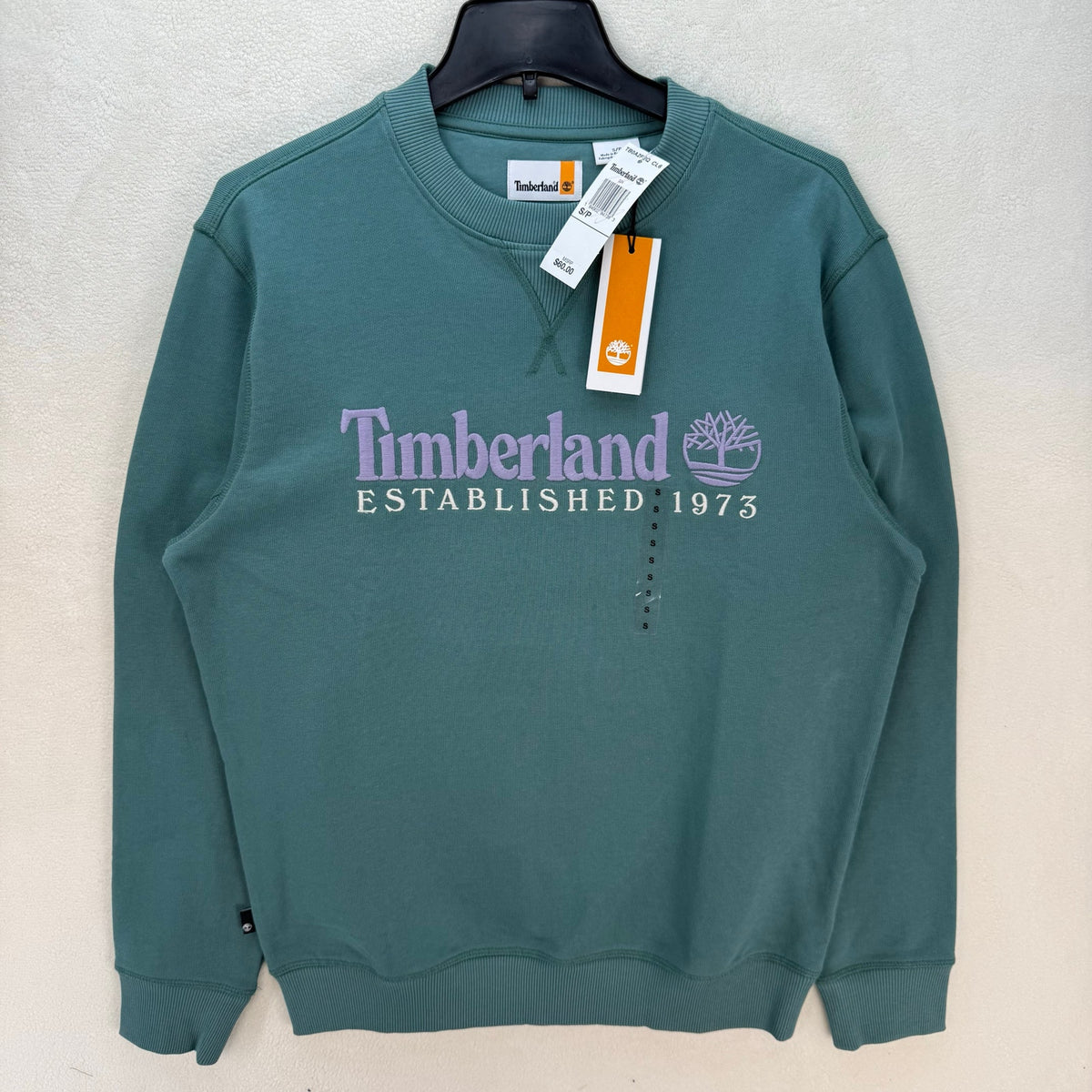 TIMBERLAND MEN'S SMALL OUTDOOR HERITAGE 1973 CREW TB0A2FEQ CL6 RARE TEAL PURPLE
