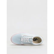 VANS WOMEN'S 10 OLD SKOOL STACKED PLATFORM BLUE WHITE PINK NIB