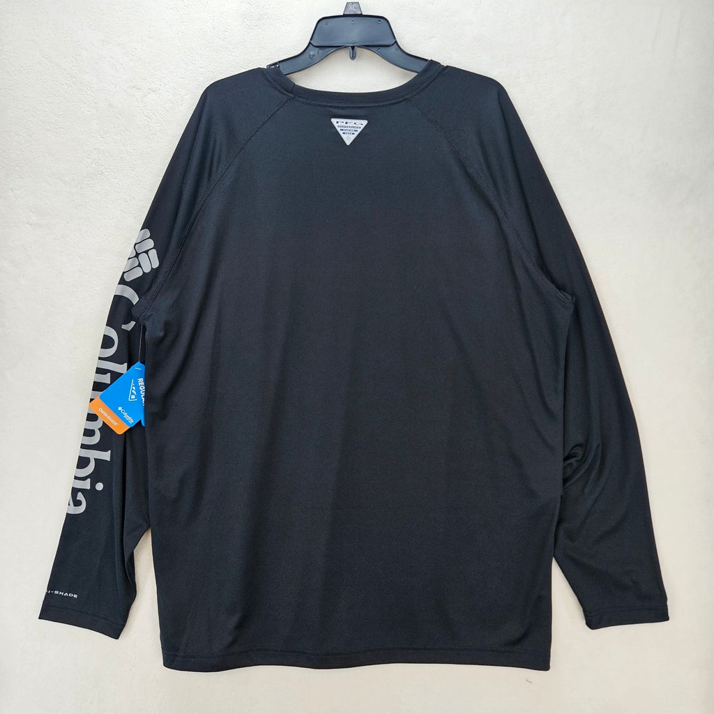 COLUMBIA X PFG MEN'S XL BLACK DEEP WAVES LONG SLEEVE SHIRT NWT