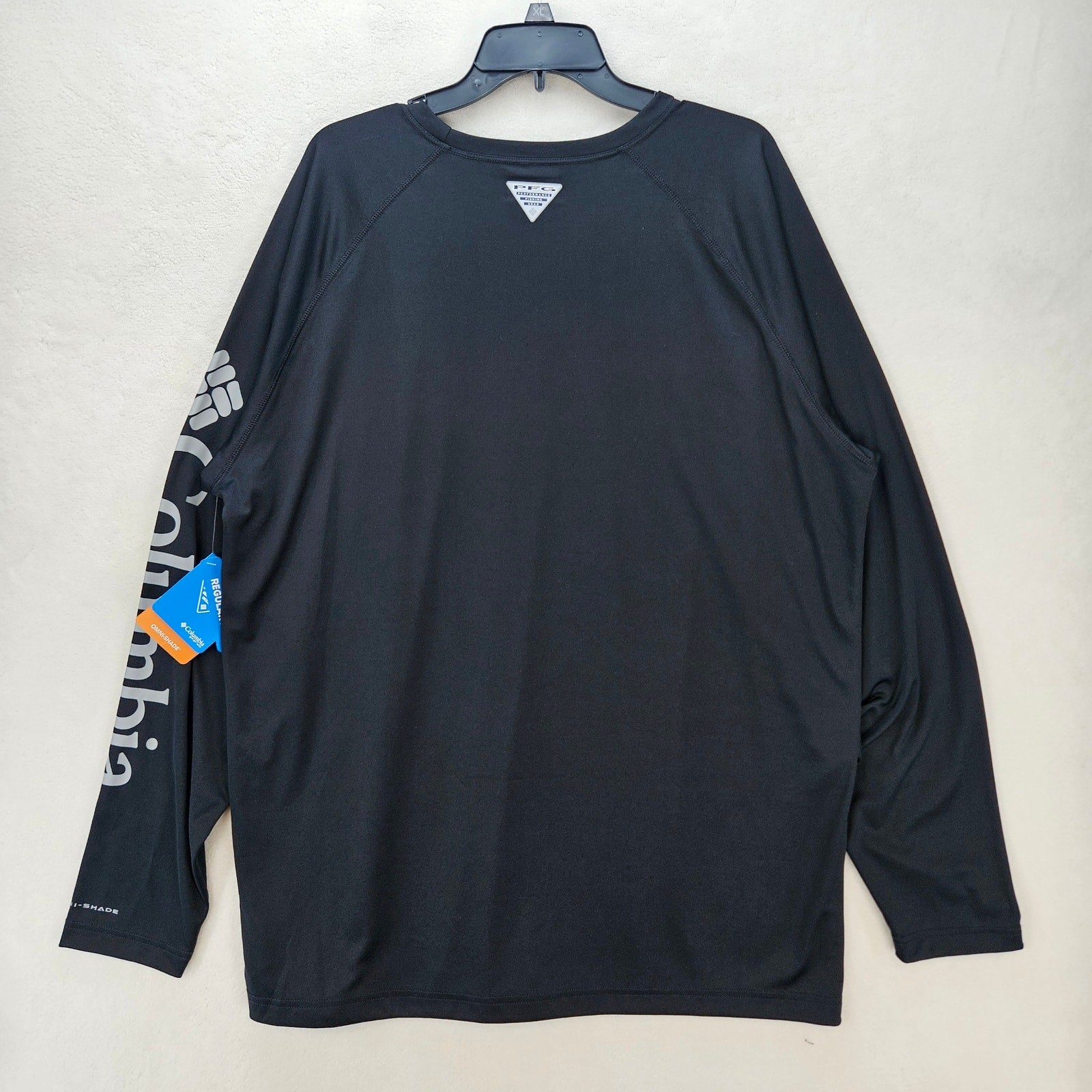 COLUMBIA X PFG MEN'S XL BLACK DEEP WAVES LONG SLEEVE SHIRT NWT