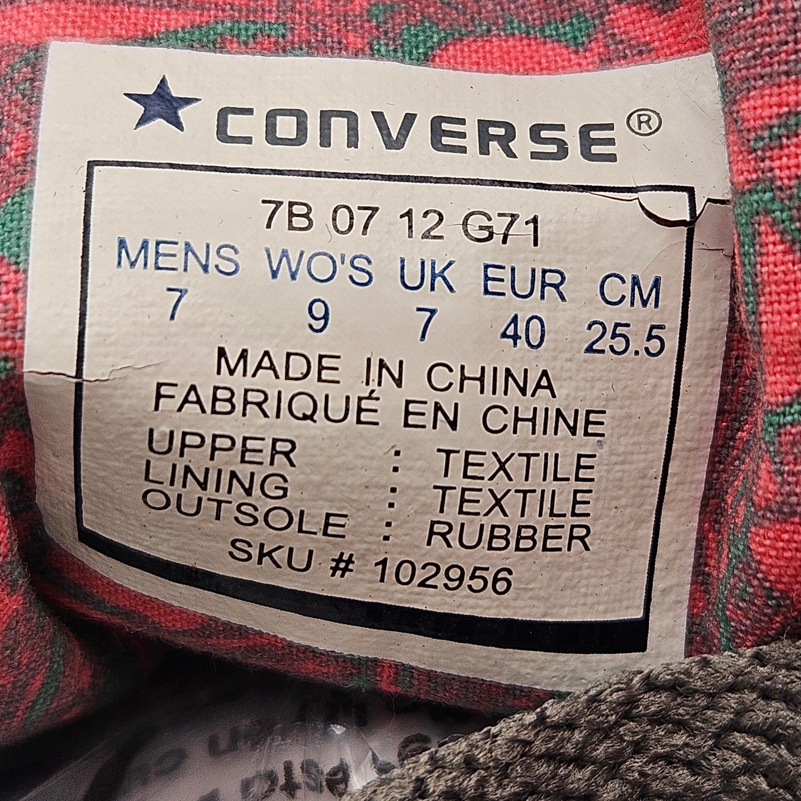 CONVERSE M7 W9 CHUCK TAYLOR ALLSTAR CENTURY PROJECT VINTAGE CRAFT PATCHWORK NWOB