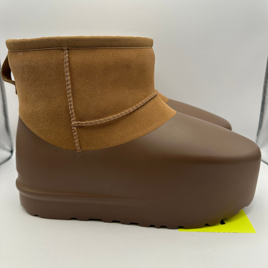 UGG Men's 10 Women's 11 CLASSIC MINI PUMPED MOLDED CHESTNUT SUEDE