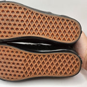VANS WOMEN'S 8 SLIP ON BLACK WHITE HOUNDSTOOTH LOW TOP SNEAKERS NWOB