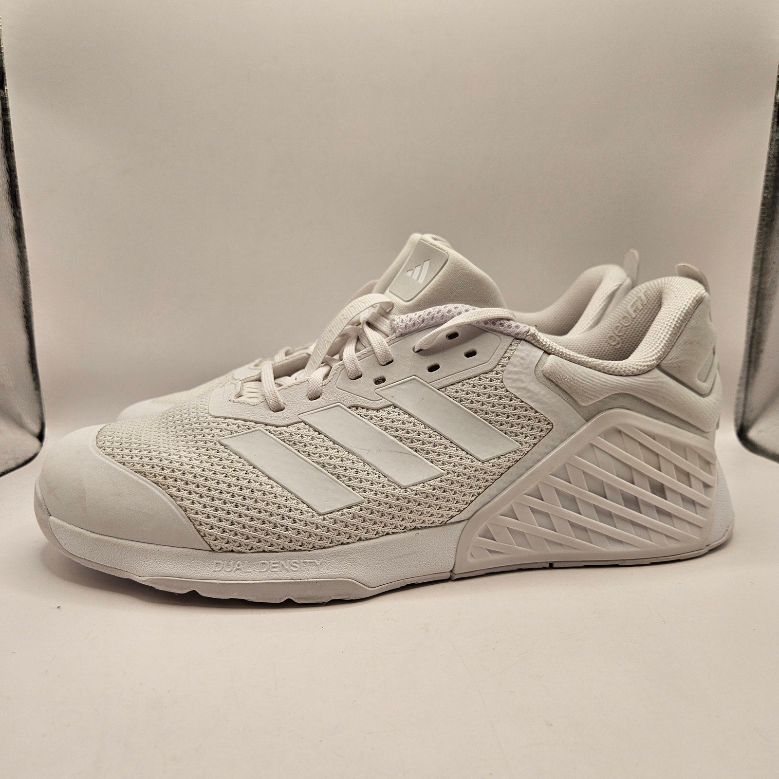 ADIDAS MEN'S 12.5 DROPSET 3 TRAINING WHITE ATHLETIC SHOES LOW TOP IH8289 NWOB