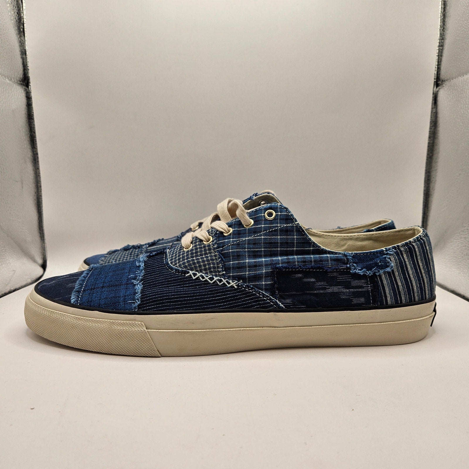 POLO RALPH LAURENT MEN'S 15 RARE KEATON INDOGO PATCHWORK SNEAKER NWOB