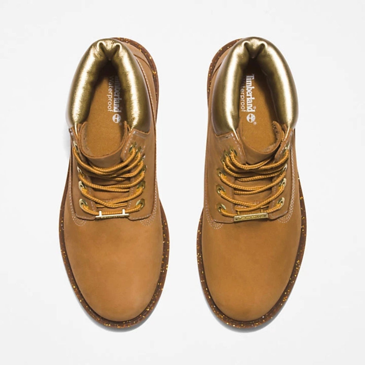 TIMBERLAND Women's 8.5 Heritage 6 IN Boot Premium Wheat Nubuck Waterproof Gold
