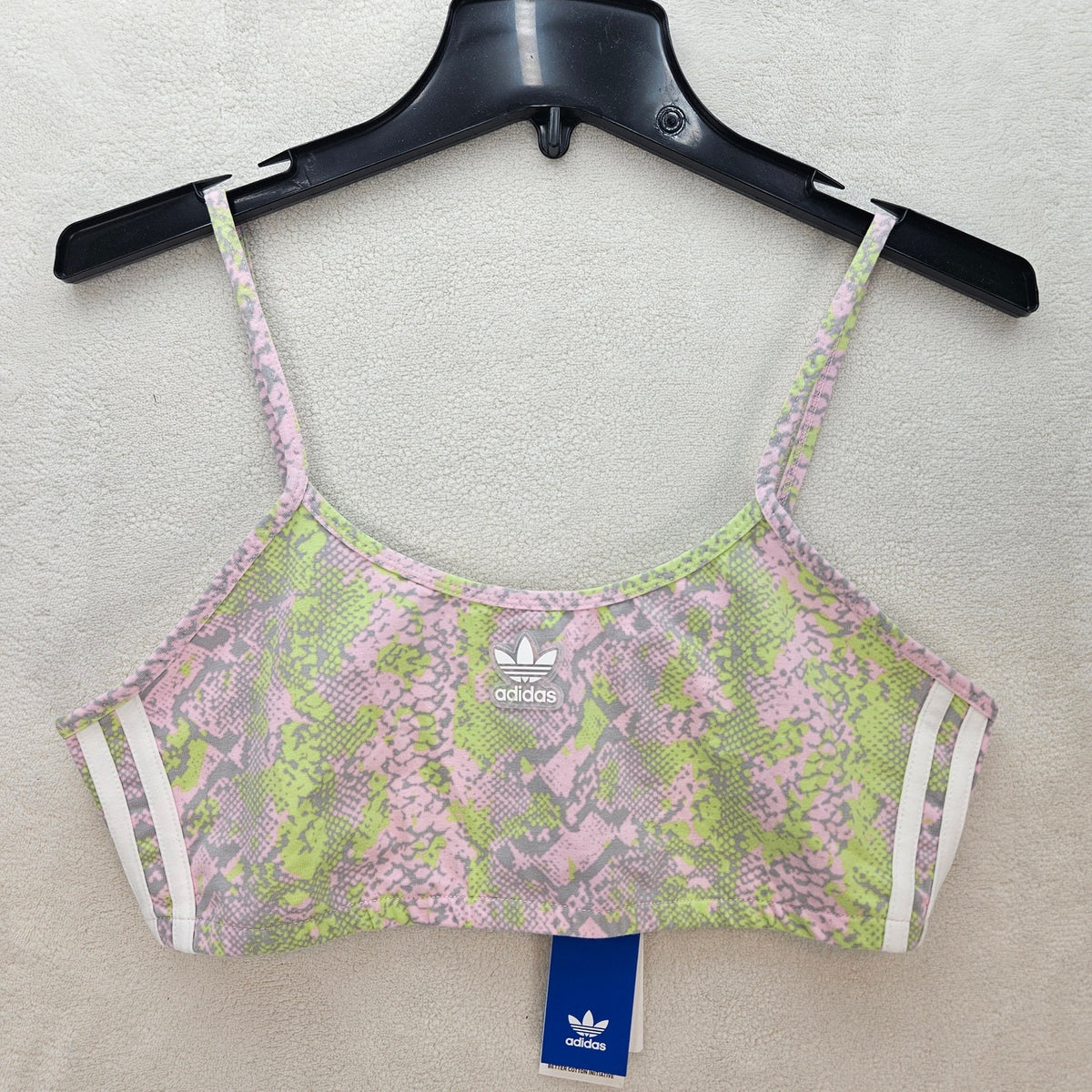 ADIDAS ORIGINALS WOMEN'S LARGE SNAKE PRINT BRA NWT HT5961