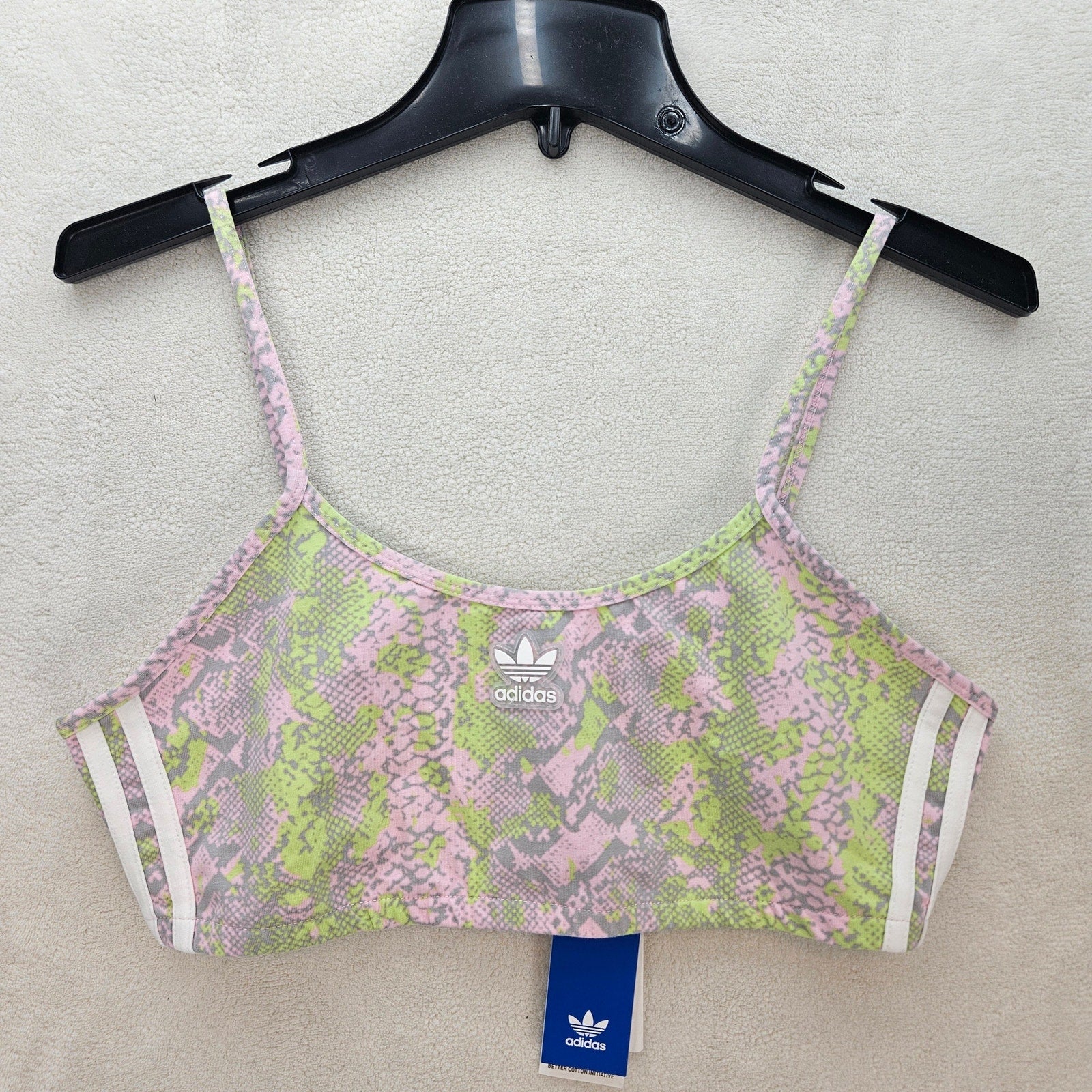 ADIDAS ORIGINALS WOMEN'S LARGE SNAKE PRINT BRA NWT HT5961