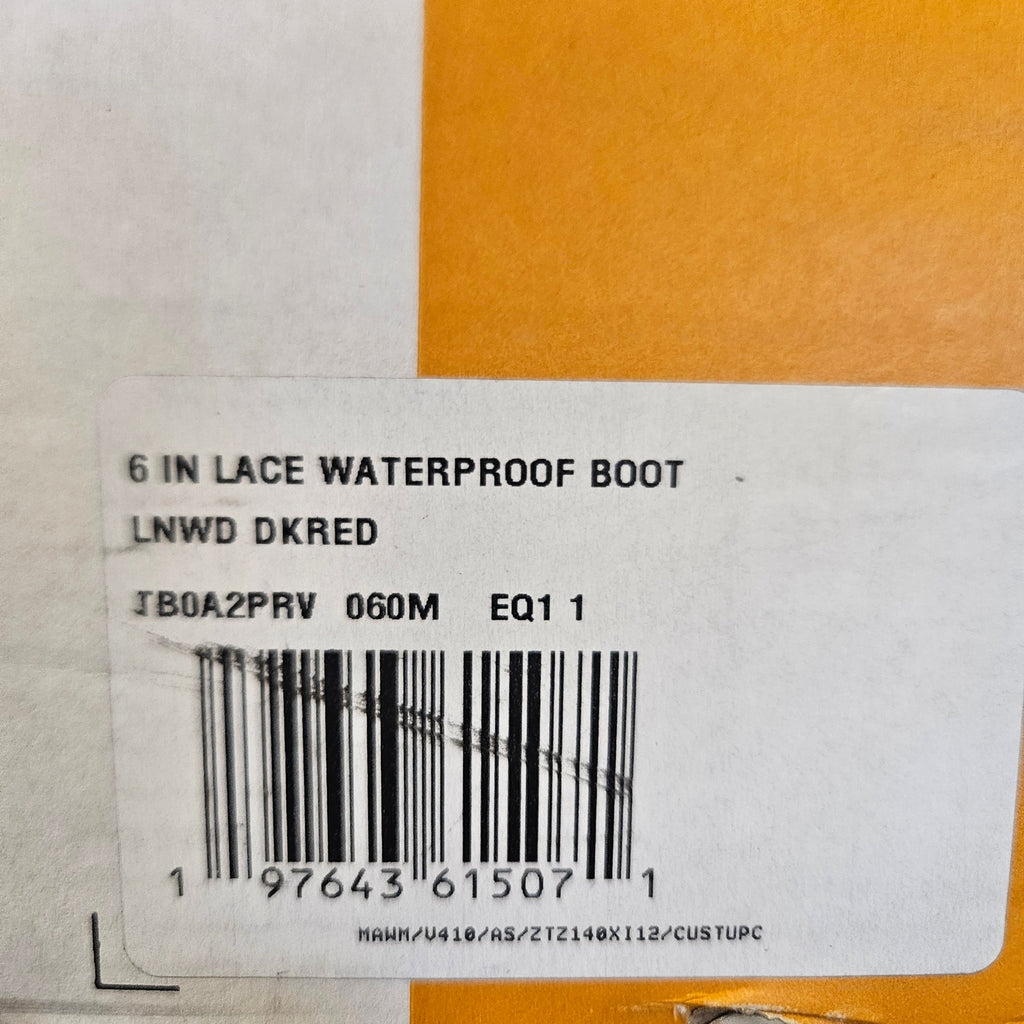 TIMBERLAND WOMEN'S 6 LINDEN WOODS 6-INCH WP BOOT DK RED NUBUCK NIB