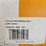 TIMBERLAND WOMEN'S 6 LINDEN WOODS 6-INCH WP BOOT DK RED NUBUCK NIB