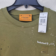 TIMBERLAND X A COLD WALL MEN'S MEDIUM OLIVE GREEN $350 D CREWNECK SWEATSHIRT