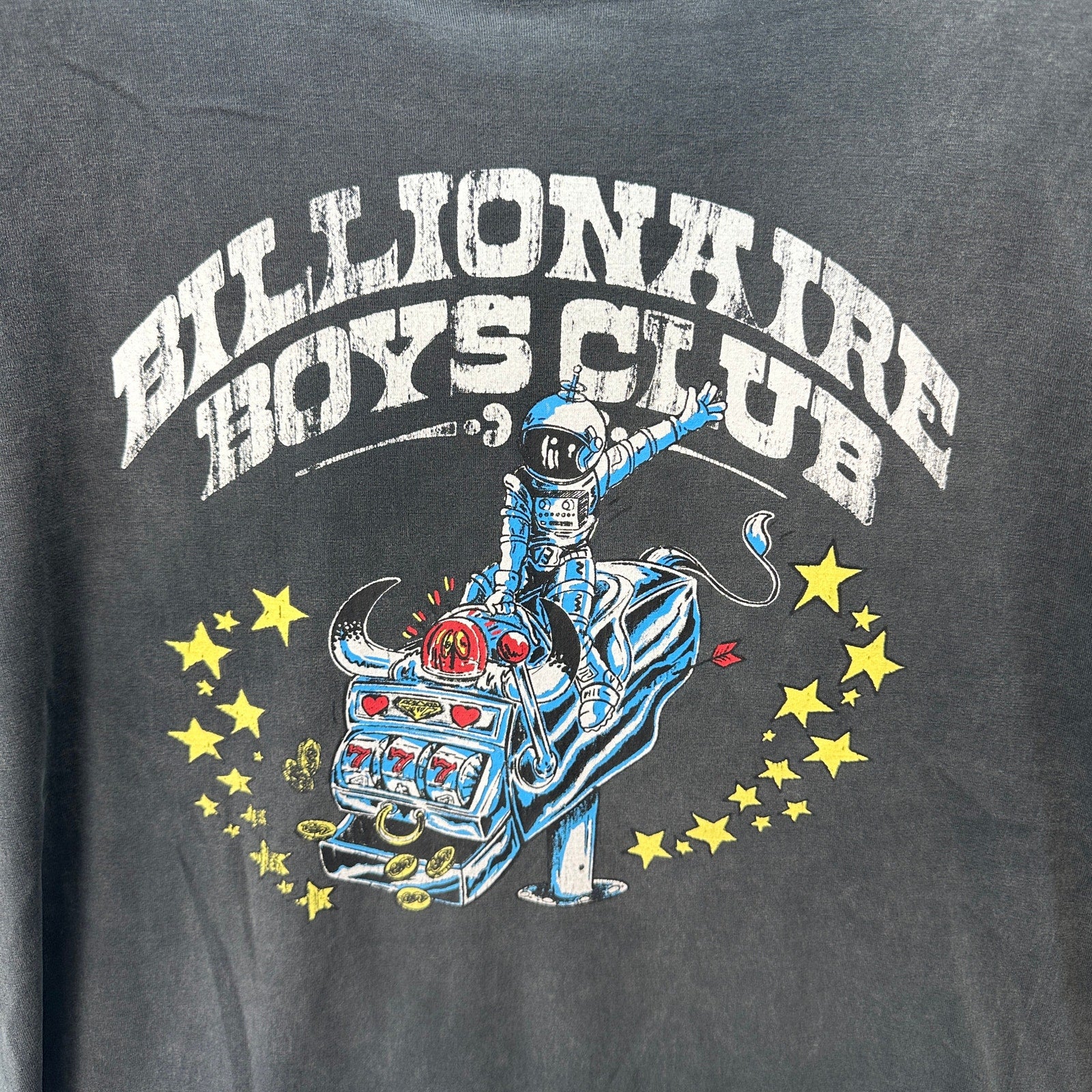 BILLIONAIRE BOYS CLUB Vintage Size XXL T shirt Slot Bull Astronaut Gray