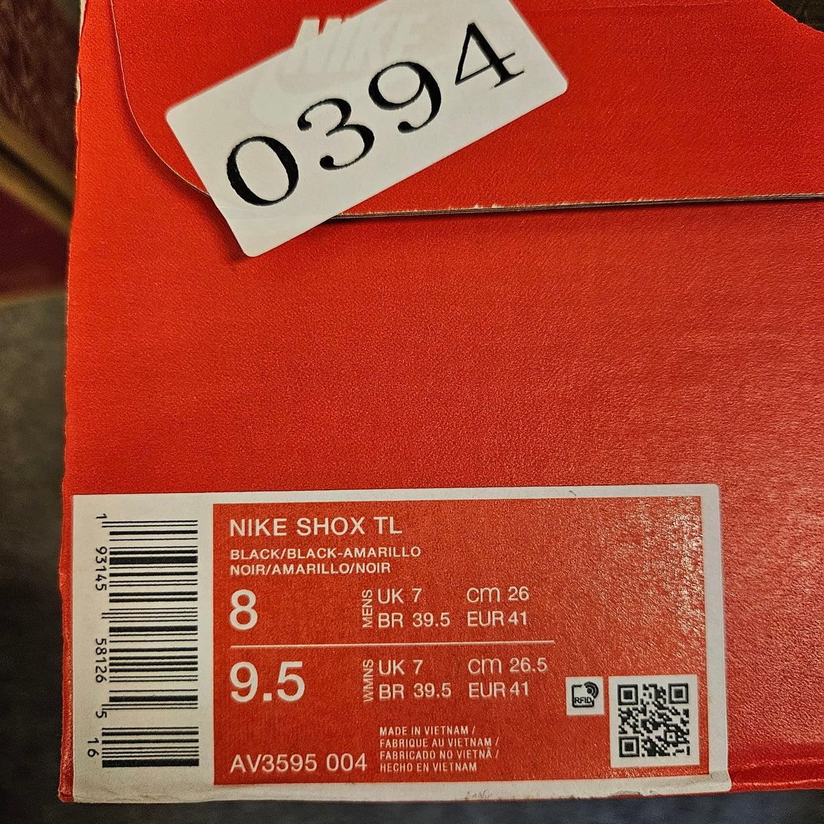 NIKE MEN'S 8 SHOX TL BLACK AMARILLO YELLOW GRADIENT AV3595-004 NIB