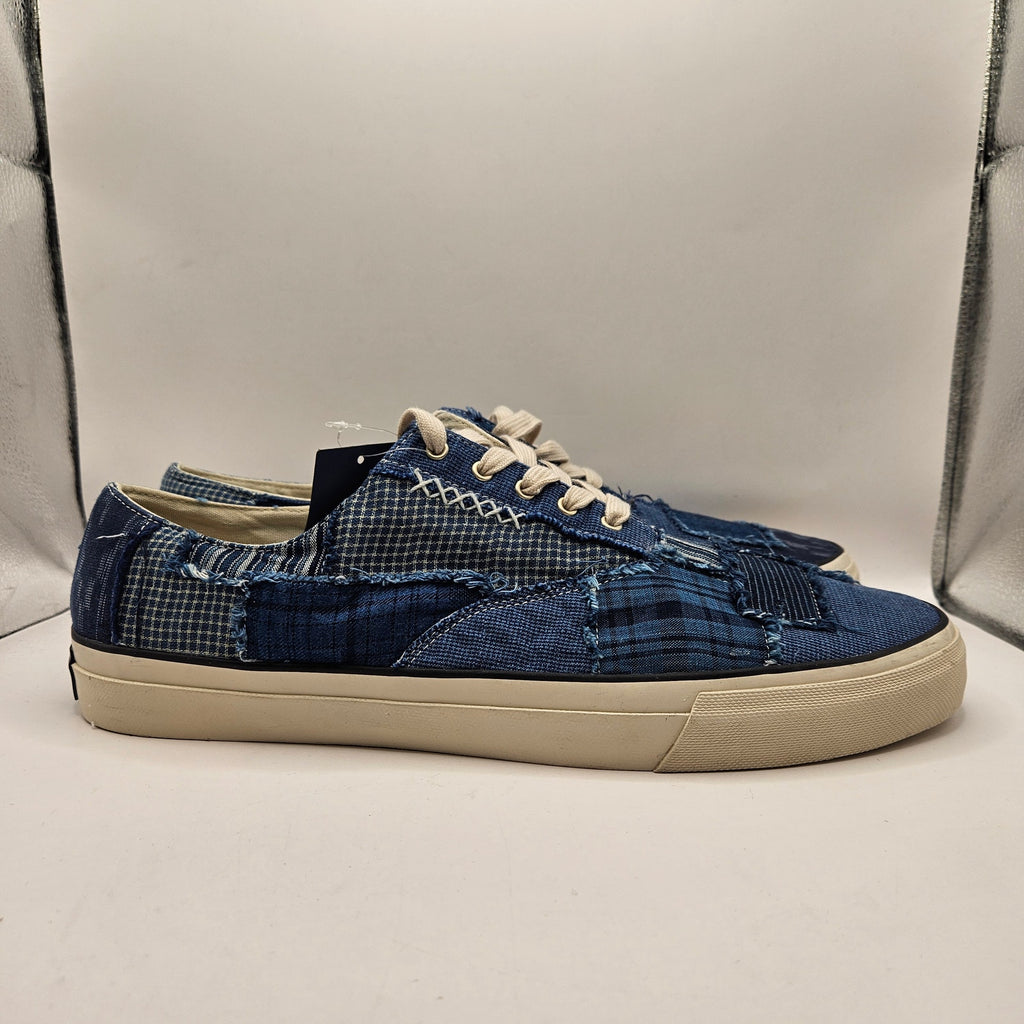 POLO RALPH LAURENT MEN'S 15 RARE KEATON INDOGO PATCHWORK SNEAKER NWOB