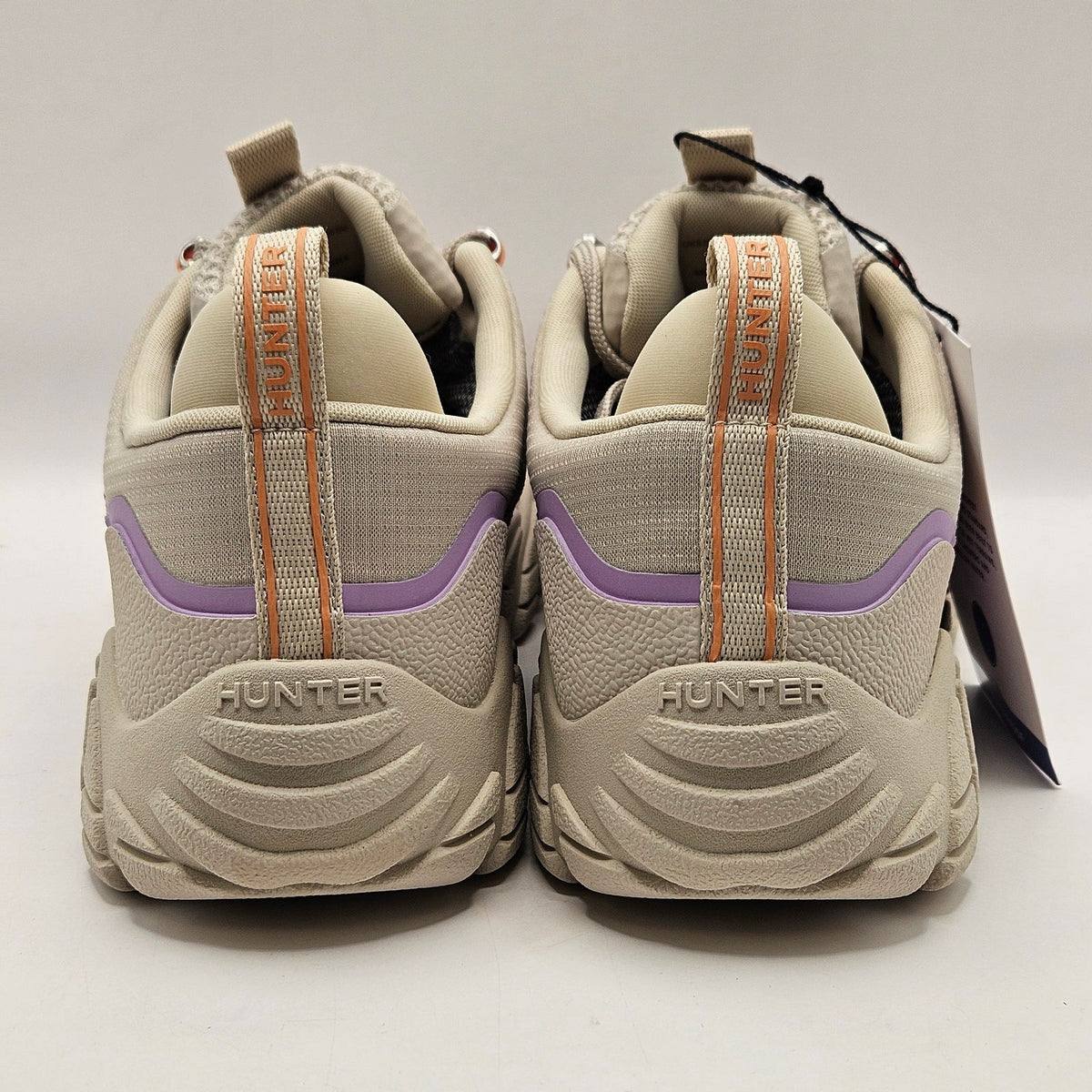 HUNTER WOMEN'S 8.5 SARA LIGHT NATURAL 110 HIKING SNEAKER WATERPROOF TAN LAVENDER