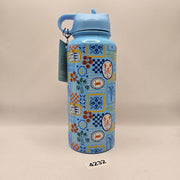 LOBSTER 32 OZ DOUBLE LAYER INSULATED FLASK WITH STRAW AND PLASTIC LID ANTI LEAK