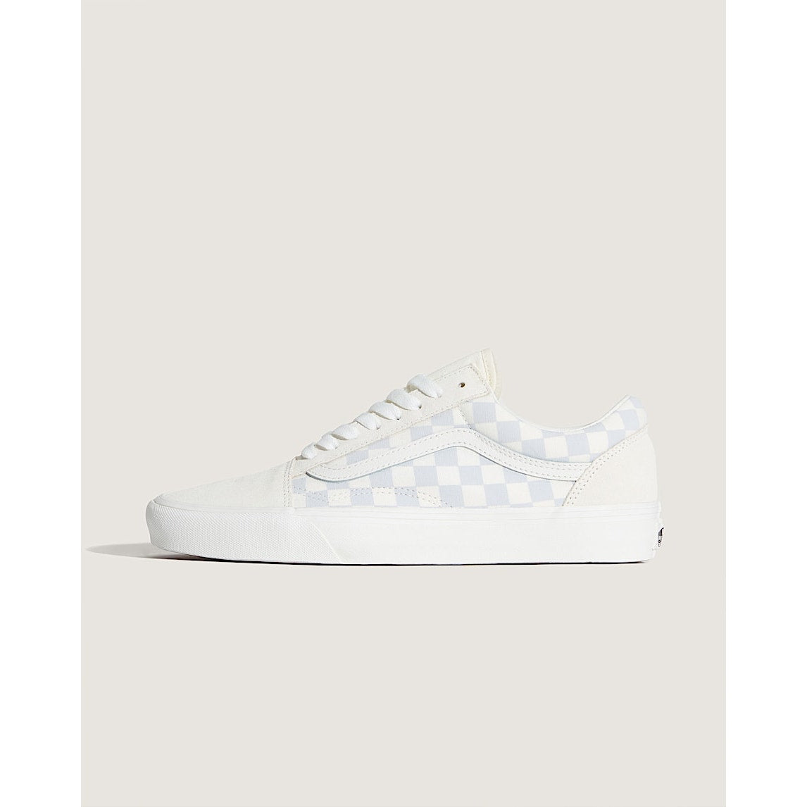 VANS MEN'S 8 OLD SKOOL WHITE CHECKERBOARD MARSHMELLOW NIB LOW TOP SKATEBOARD SNEAKER