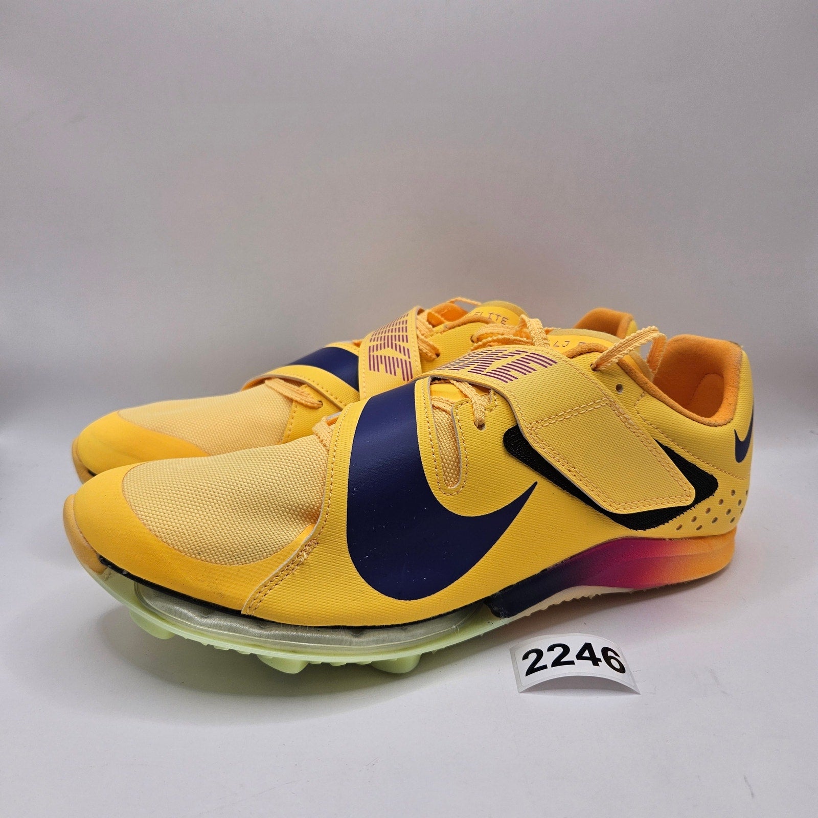 NIKE MEN'S 8.5 AIR ZOOM LJ ELITE LONG JUMP TRACK SHOES STYLE FZ9326-800 YELLOW