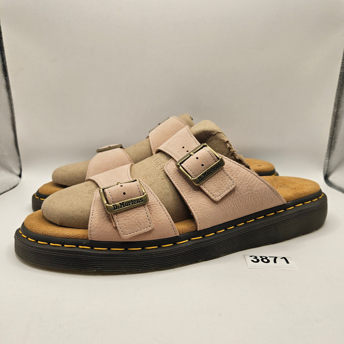 DR MARTENS MEN'S 14 JOSEF SANDALS DOUBLE STRAP PINK NWOB NUBUCK