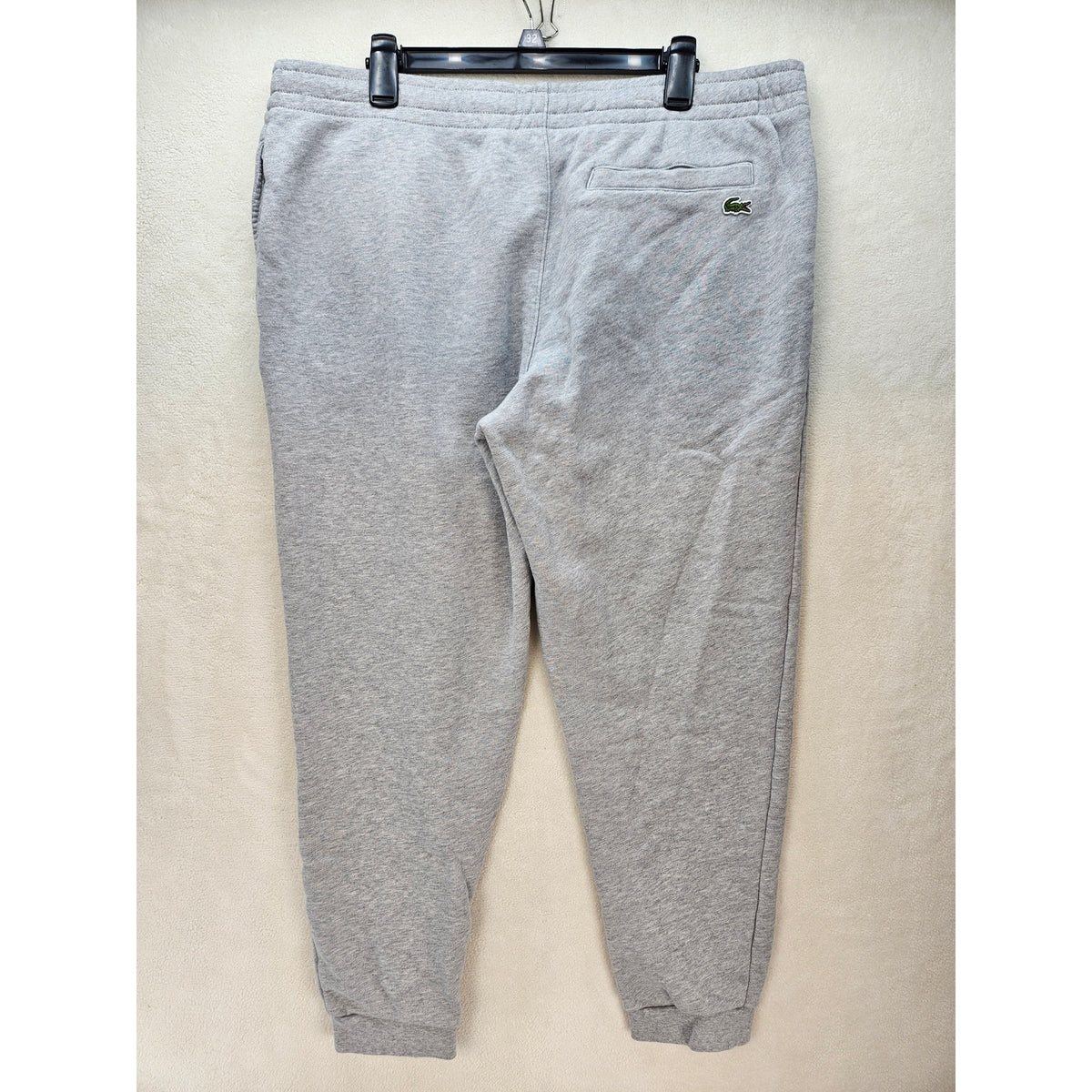 LACOSTE MEN'S XXL TAPER FIT DURABLE ELEGANCE SWEATPANTS JOGGER HEATHER GREY