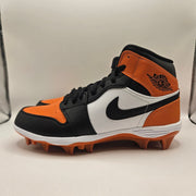 NIKE MEN'S 10 AIR JORDAN 1 MID TD CLEAT SHATTERED BACKBOARD FJ6805-801 NWOB