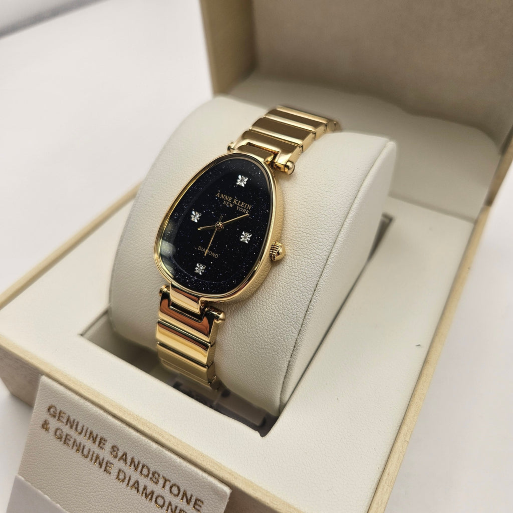 ANNE KLEIN NEW YORK 12-7790BSGC GENUINE DIAMOND DIAL BRACELET WOMEN'S WATCH NWT