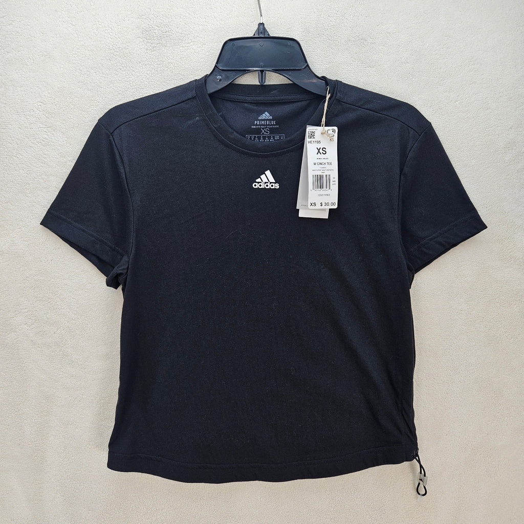 ADIDAS WOMEN'S XS CINCH TEE MULTI SPORT BLACK NWT
