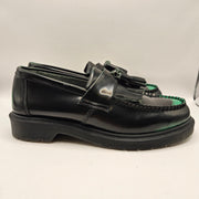 DR MARTENS WOMEN'S 9 ADRIAN TASSEL ARCADIA GREEN BLACK RUB OFF LEATHER LOAFERS