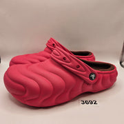 CROCS MEN'S 10 ECHO WAVE CLOG PINK MAROON LINED FLEECE SLIP ON SHOES NWT