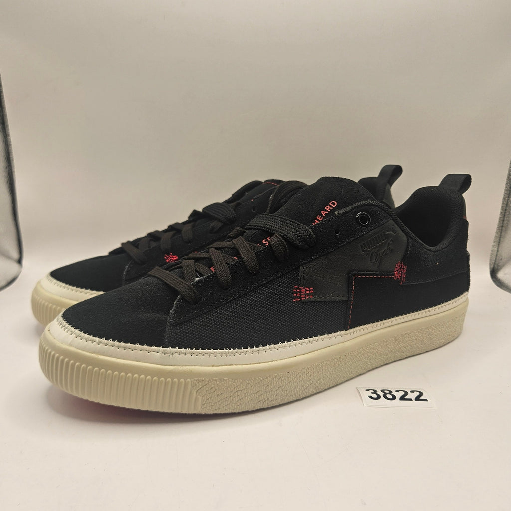 PUMA MEN'S 12 CLYDE BLACK RED REFORM LOW TOP SNEAKER NWOB 372337-01