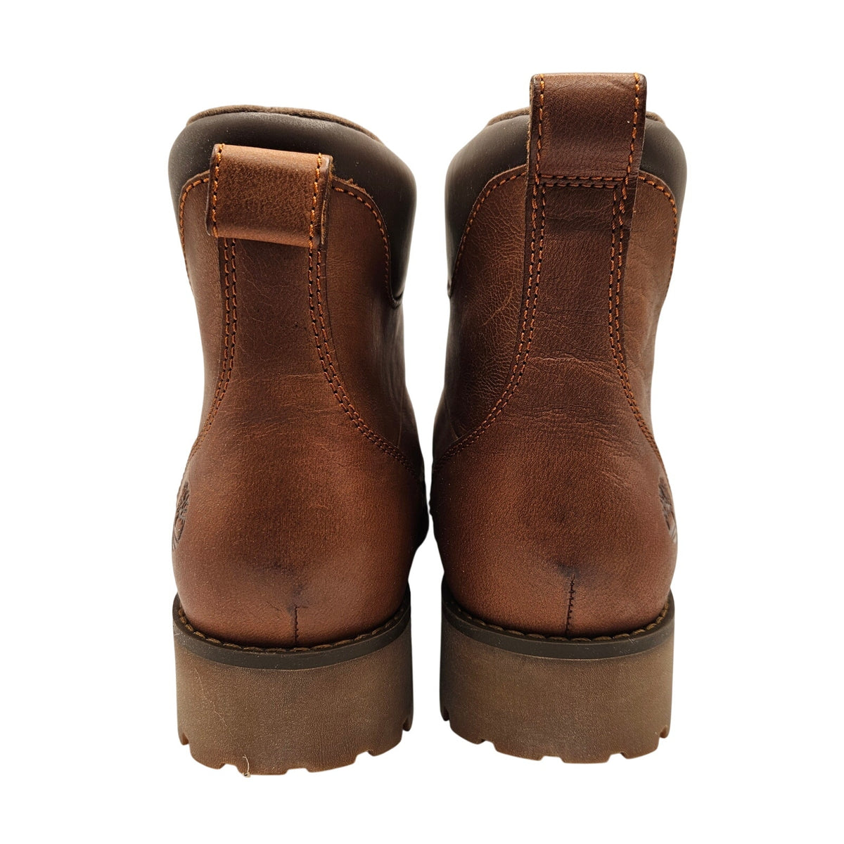 TIMBERLAND WOMEN'S 8 ELLENDALE MID LACE-UP BOOT BROWN FULL GRAIN NIB