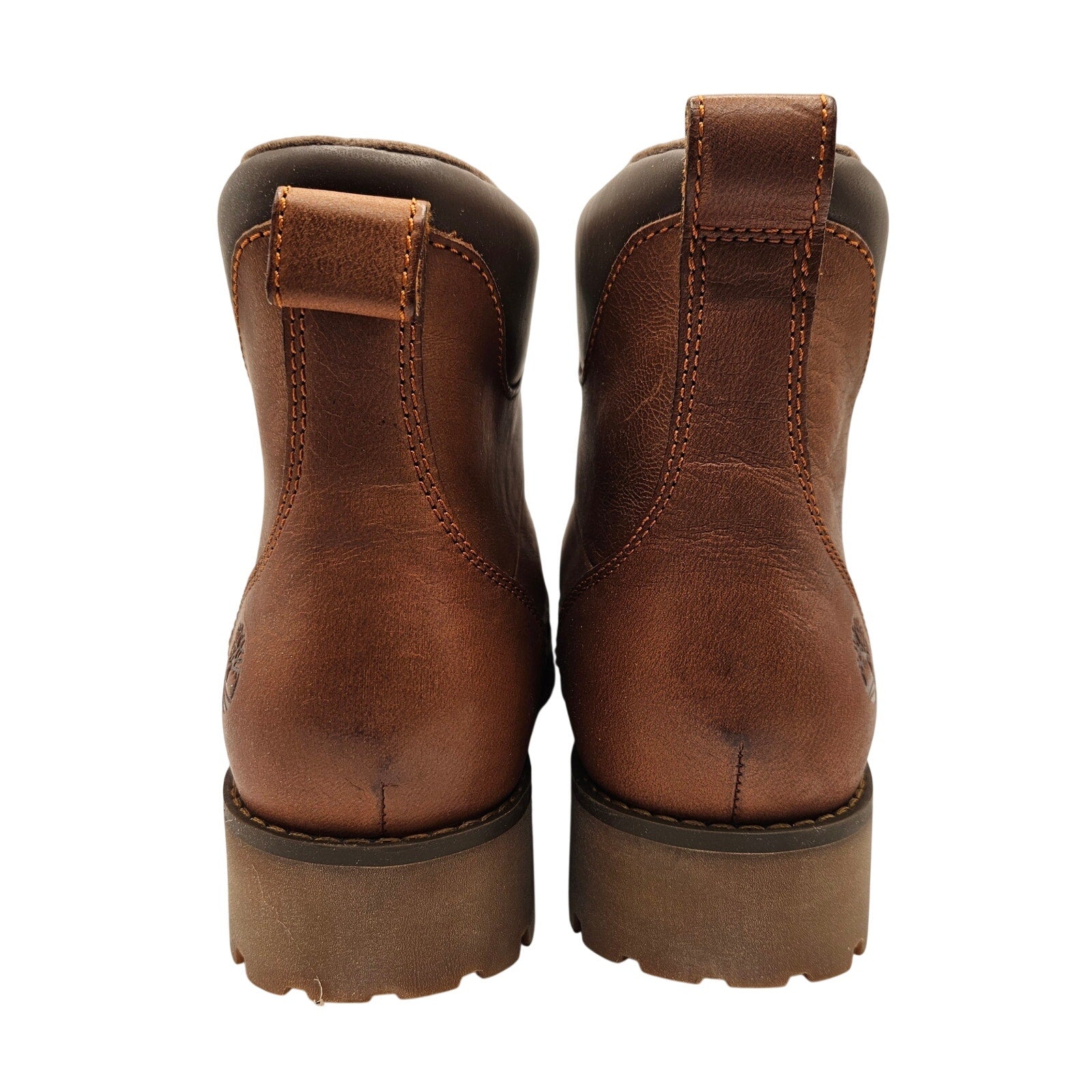 TIMBERLAND WOMEN'S 8 ELLENDALE MID LACE-UP BOOT BROWN FULL GRAIN NIB