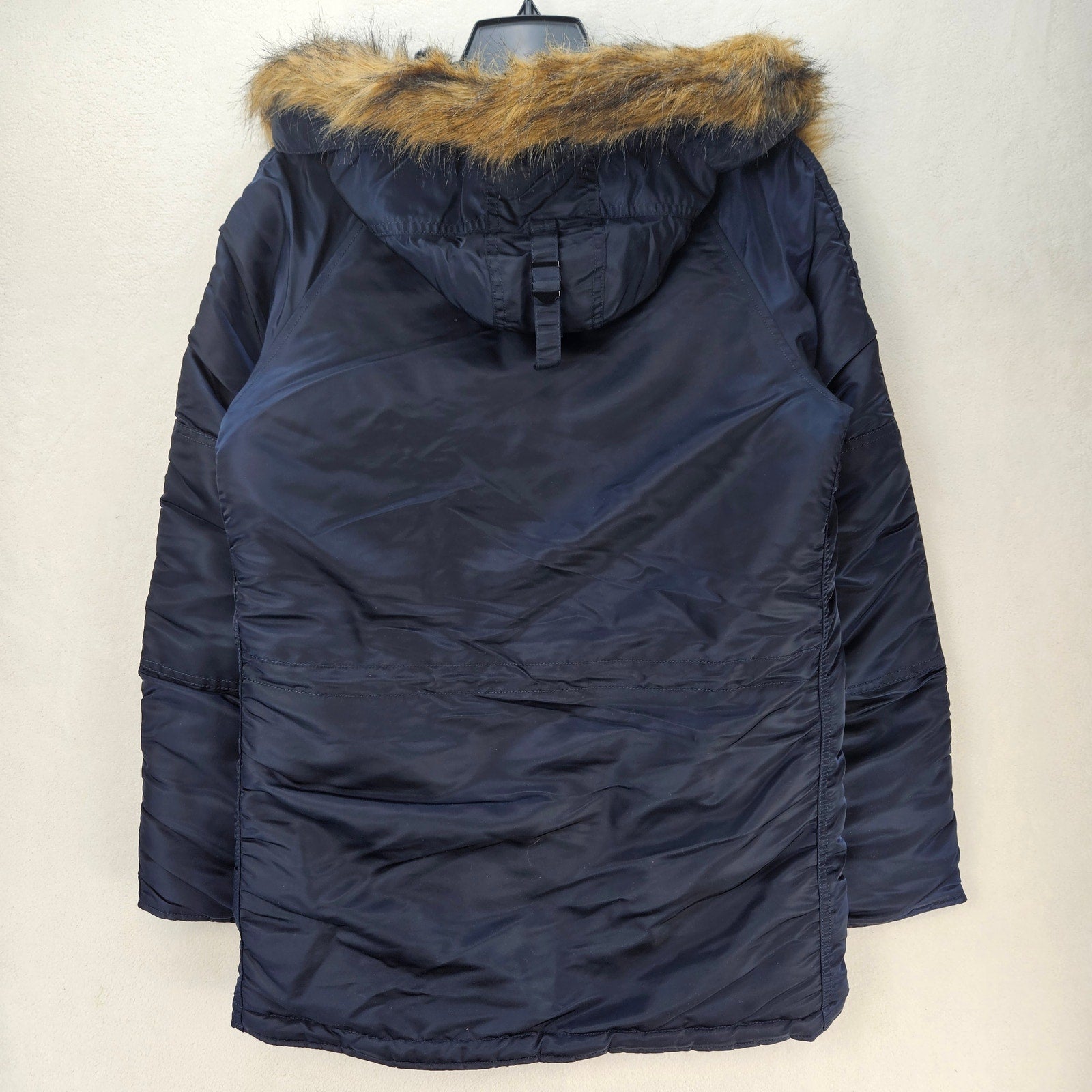 ALPHA INDUSTRIES SLIM FIT XS N-3B PARKA REPLICA BLUE ORANGE FUR HOOD JACKET NWT