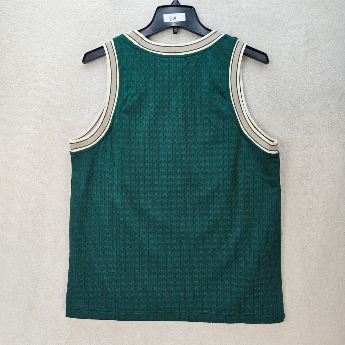ADIDAS MEN'S SMALL ORIGINALS TREFOIL GREEN TANK SIDELINE JERSAEY KG8200 THICK