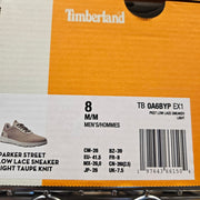 TIMBERLAND MEN'S 8 PARKER STREET LOW LACE UP SNEAKER LT TAUPE KNIT NIB