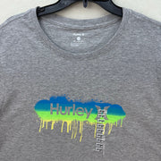 WHOLESALE 17X HURLEY MENS LARGE HOT MESS GRAPHIC TEE GREY II COTTON
