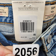 LEVI'S 501 X BEYONCE 90S STRAIGHT JEANS 26X30 WESTERN CRYSTAL NWT $150