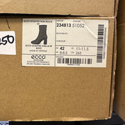 ECCO WOMEN'S 42 SCULPTED ALBA BLOCK 65 BLACK LEATHER HEEL BOOT NIB 23481351052