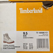 TIMBERLAND WOMEN'S 9.5 LINDEN WOODS 6 IN LACE WATERPROOF BOOT PURE CASHMERE NIB