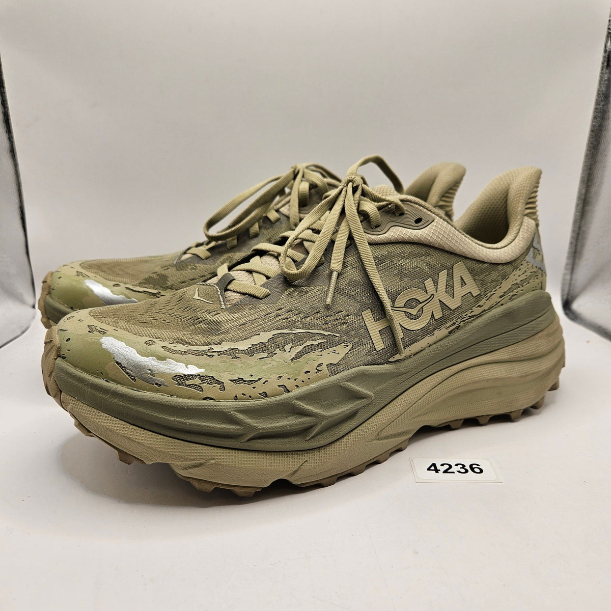 HOKA MEN'S 11 STINSON 7 OYSTER MUSHROOM WILD MUSHROOM LOW TOP RUNNING SHOES