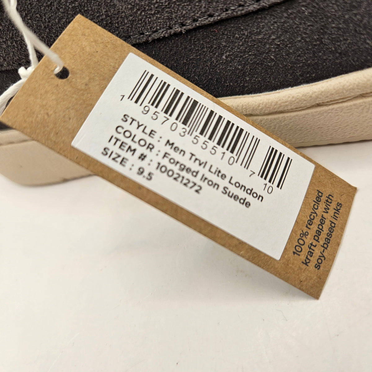 TOMS MEN'S 9.5 TRAVEL LITE LONDON LOAFER FORGED IRON SUEDE 10021272