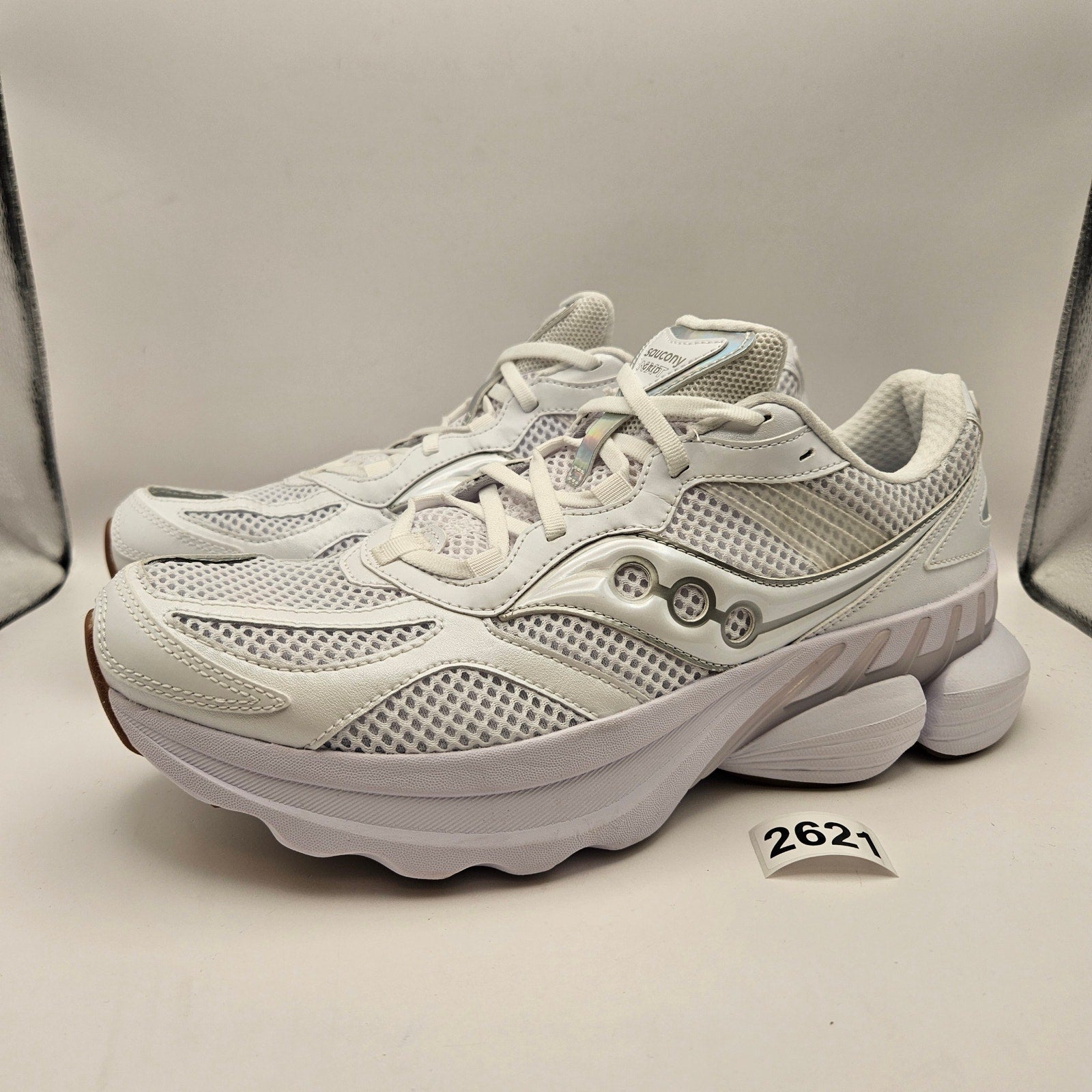 SAUCONY MEN'S 11 GRID NXT WHITE RUNNING SNKR S70797-4 NWOB