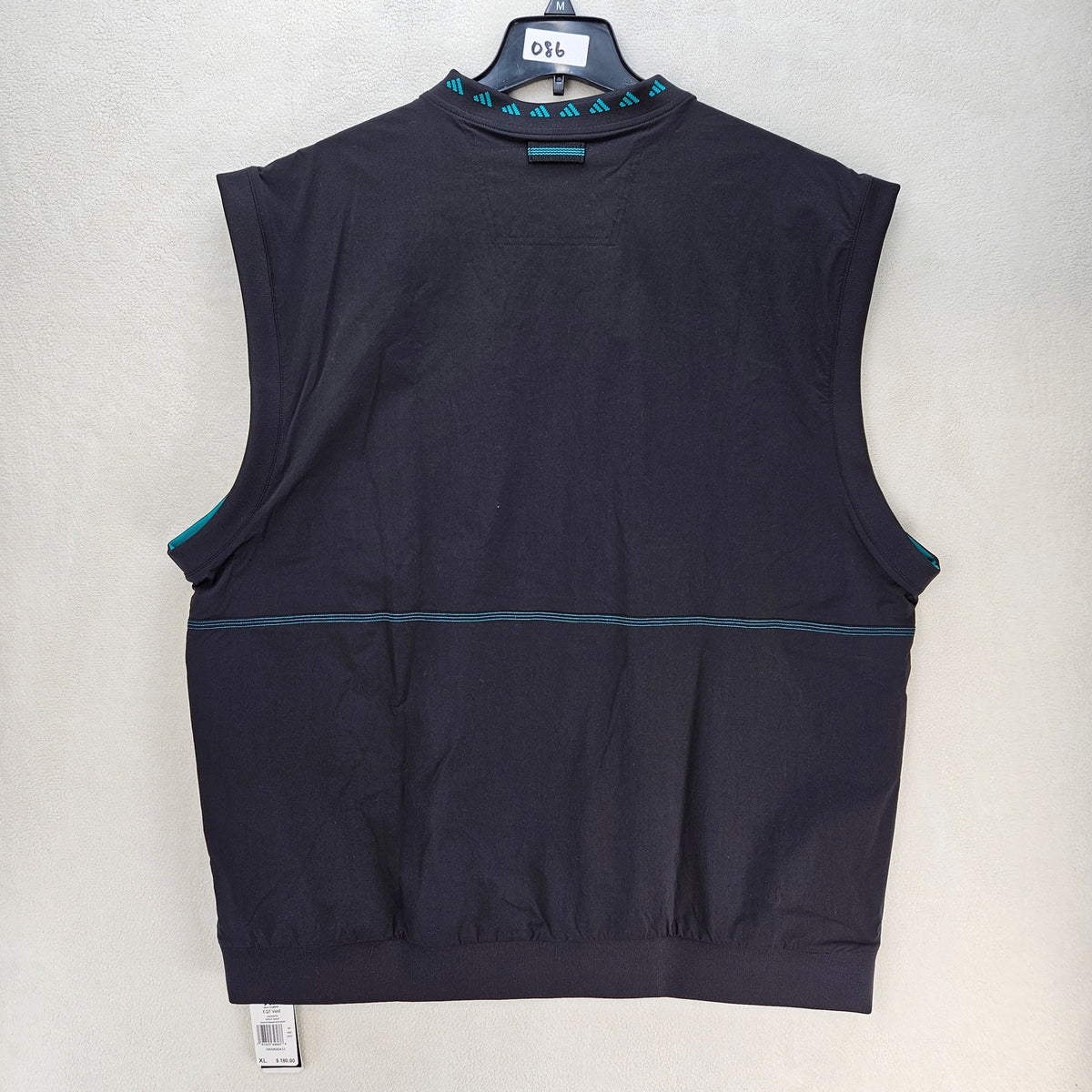 ADIDAS EQT MEN'S XL GOLF EQUIPMENT VEST BLACK GREEN JW9878 NWT V NECK