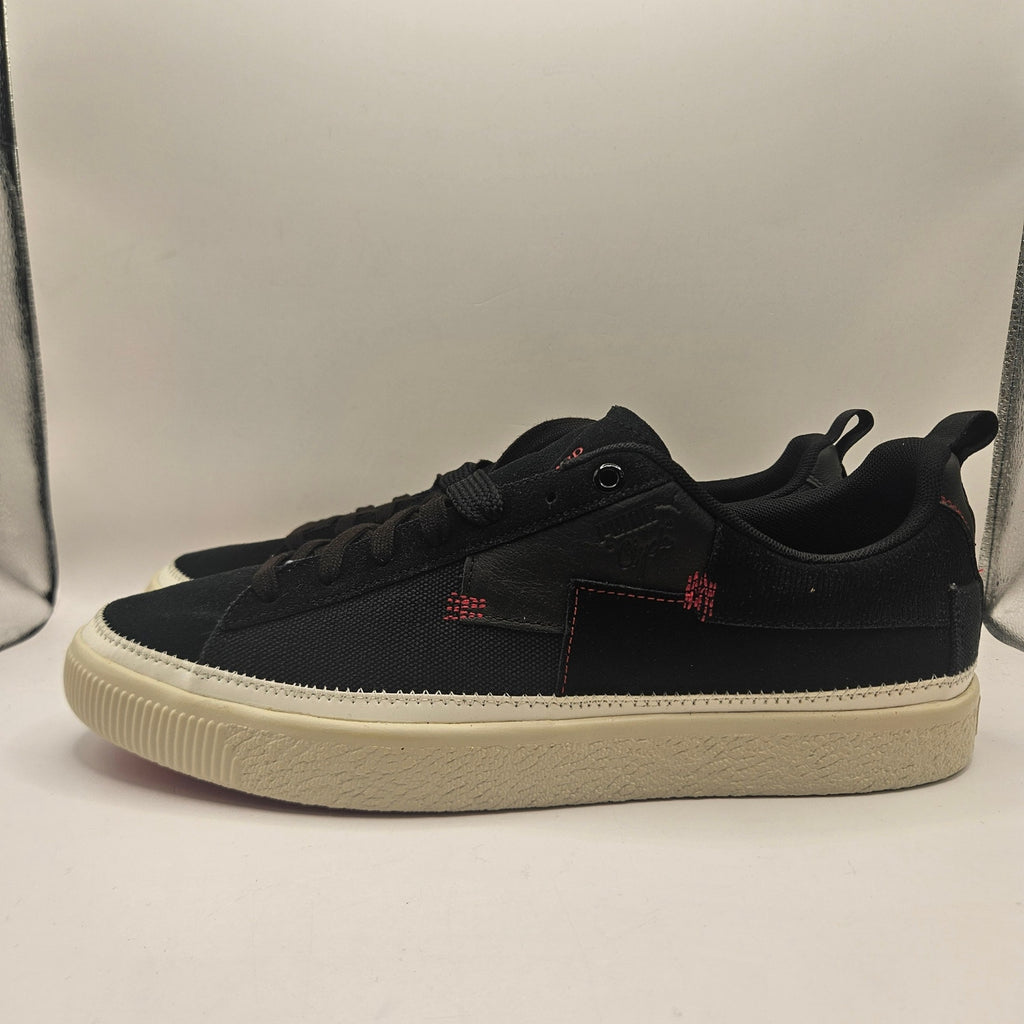 PUMA MEN'S 12 CLYDE BLACK RED REFORM LOW TOP SNEAKER NWOB 372337-01