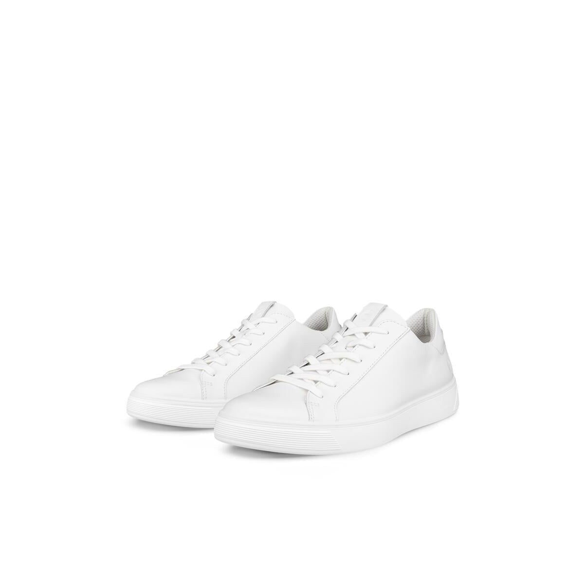 ECCO MEN'S 47 STREET TRAY TRIPLE WHITE CASUAL LEATHER SNEAKER 50474411007 NIB