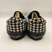 VANS WOMEN'S 7.5 HOUNDSTOOTH BLACK WHITE SLIP ON BLACK OUTSOLE NWOB